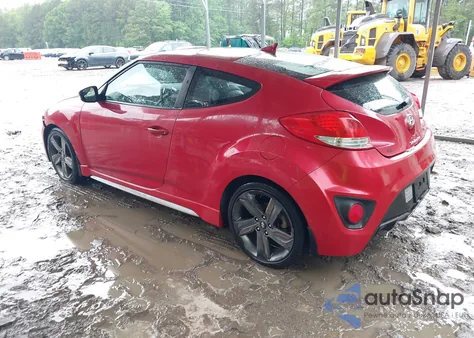 2014 Hyundai Veloster Turbo W/Black from USA, damaged, VIN KMHTC6AE1EU201371